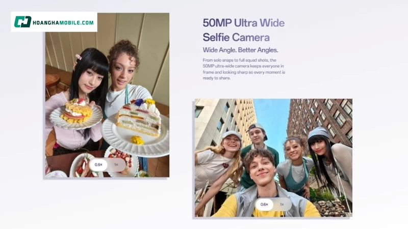 Camera trước 50MP của OPPO Reno16 F 5G có góc nhìn 100 độ và hỗ trợ lấy nét tự động. Camera trước 50MP của OPPO Reno16 F 5G có góc nhìn 100 độ và hỗ trợ lấy nét tự động.