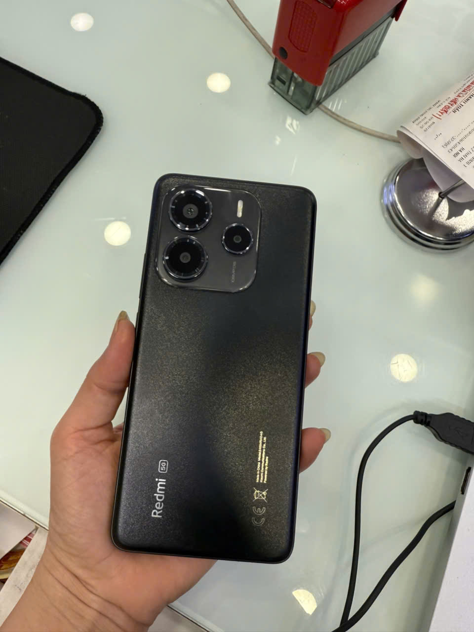 ĐIỆN THOẠI DI ĐỘNG (TEL) REDMI NOTE 14 5G 6.67/MTK D7025 ULTRA/8G/256G/108+8+2MP/20MP/5110mAh (24094RAD4G)/MIDNIGHT BLACK