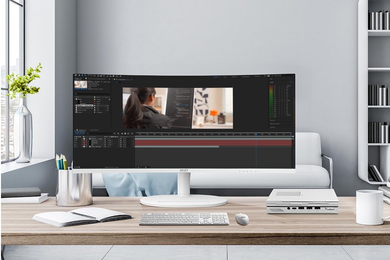 MSI MD342CQPW có kích thước 34 inch, tỷ lệ 21:9 và độ phân giải UWQHD 3440 x 1440.