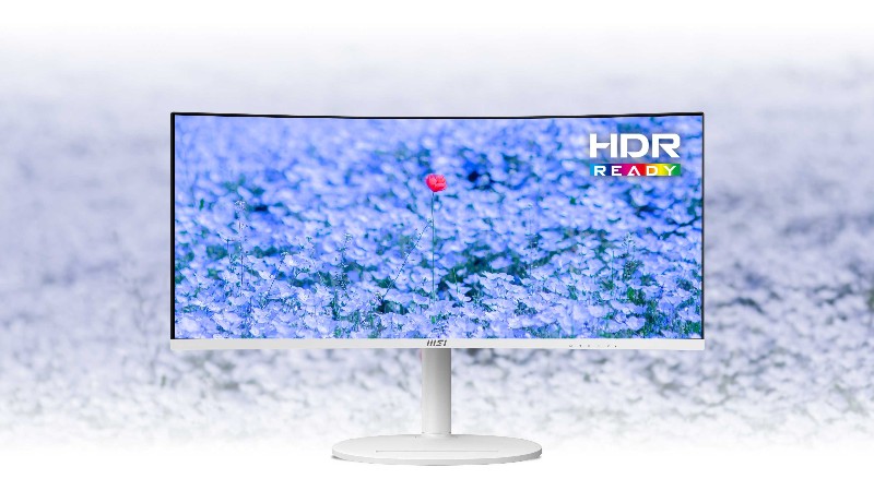 MSI MD342CQPW dùng tấm nền VA với độ phủ màu Adobe RGB 92%, DCI-P3 95% và sRGB 119%.