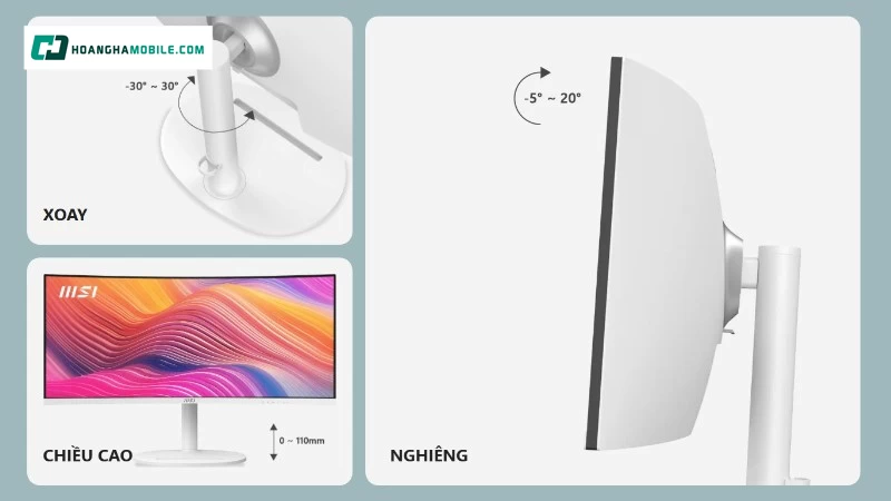 MSI MD342CQPW có công nghệ EyesErgo, chống nháy hình, giảm ánh sáng xanh. MSI MD342CQPW có công nghệ EyesErgo, chống nháy hình, giảm ánh sáng xanh.