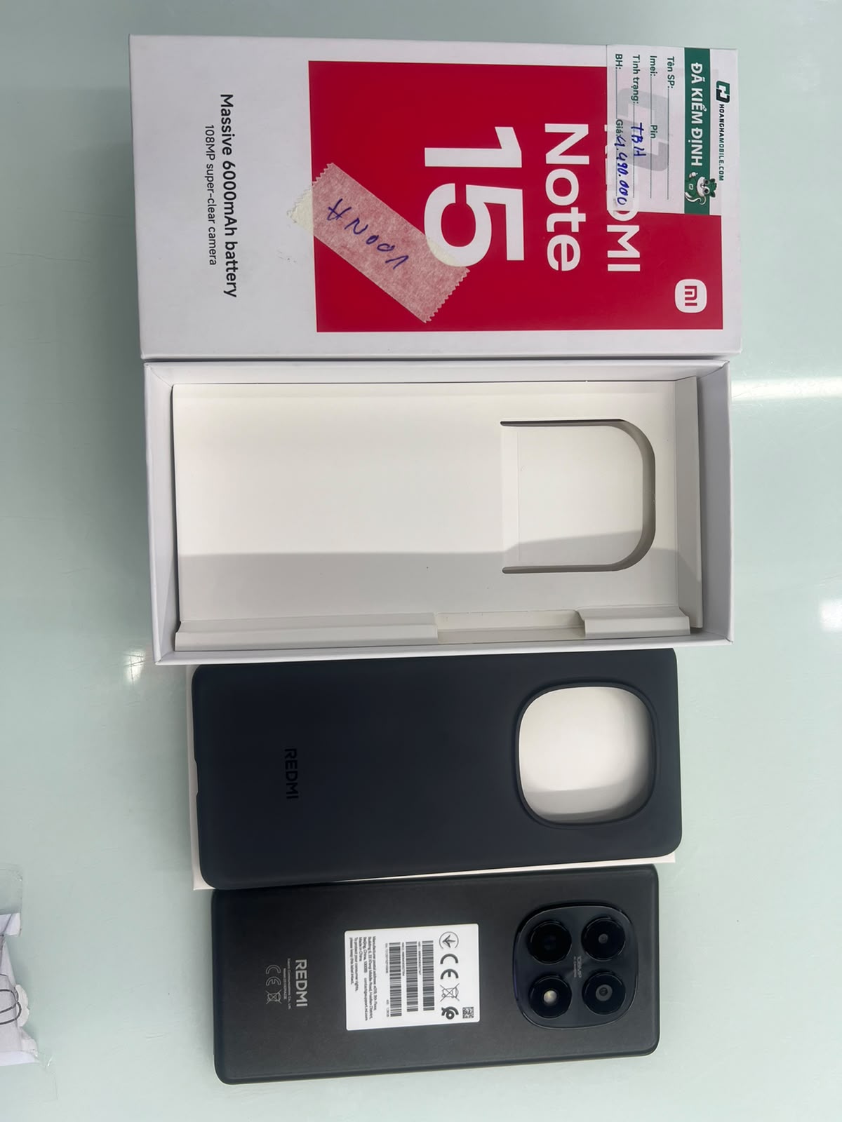 ĐIỆN THOẠI DI ĐỘNG (TEL) REDMI NOTE 15 6.77"/MTK Helio G100-Ultra/6G/128G/108MP+2MP/20MP/6000mAh (2510DRA23E)/ĐEN (6932554476113