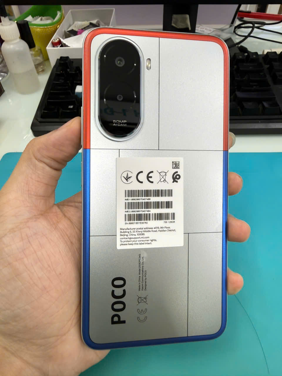 ĐIỆN THOẠI DI ĐỘNG (TEL) POCO M7 6.9"/SNAP 685/6G/128G/50MP+QVGA/8MP/7000mAh (25062PC34G)/BẠC