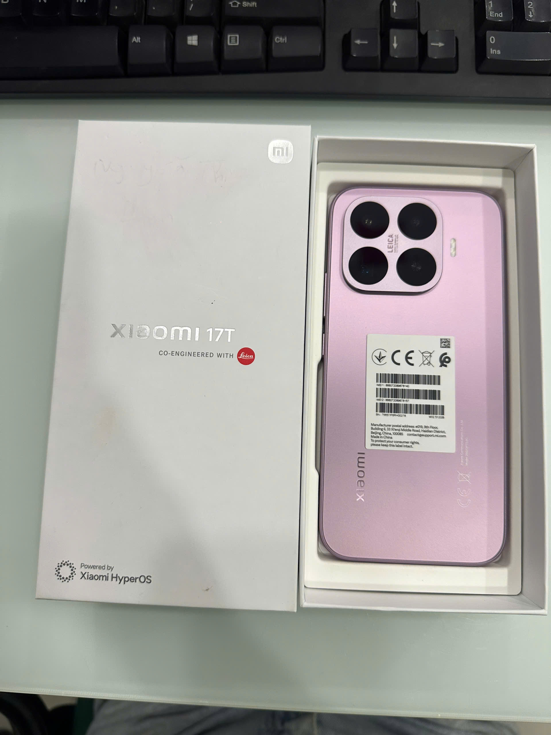 ĐIỆN THOẠI DI ĐỘNG (TEL) XIAOMI 17T 6.59"/MTK D8500-Ultra/12G/512G  TÍM /cũ