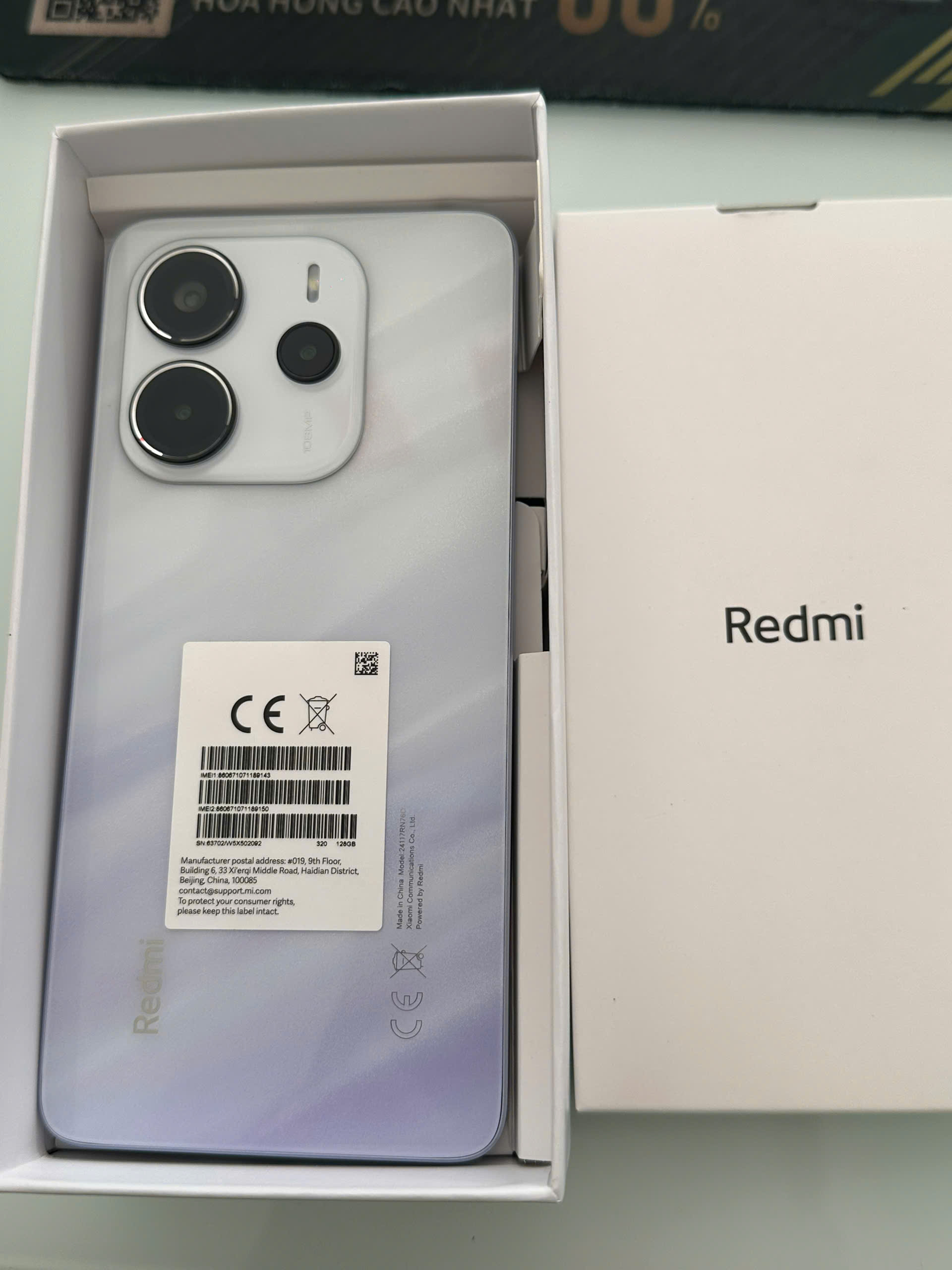 ĐIỆN THOẠI DI ĐỘNG (TEL) REDMI NOTE 14 8G/128G TÍM/cũ