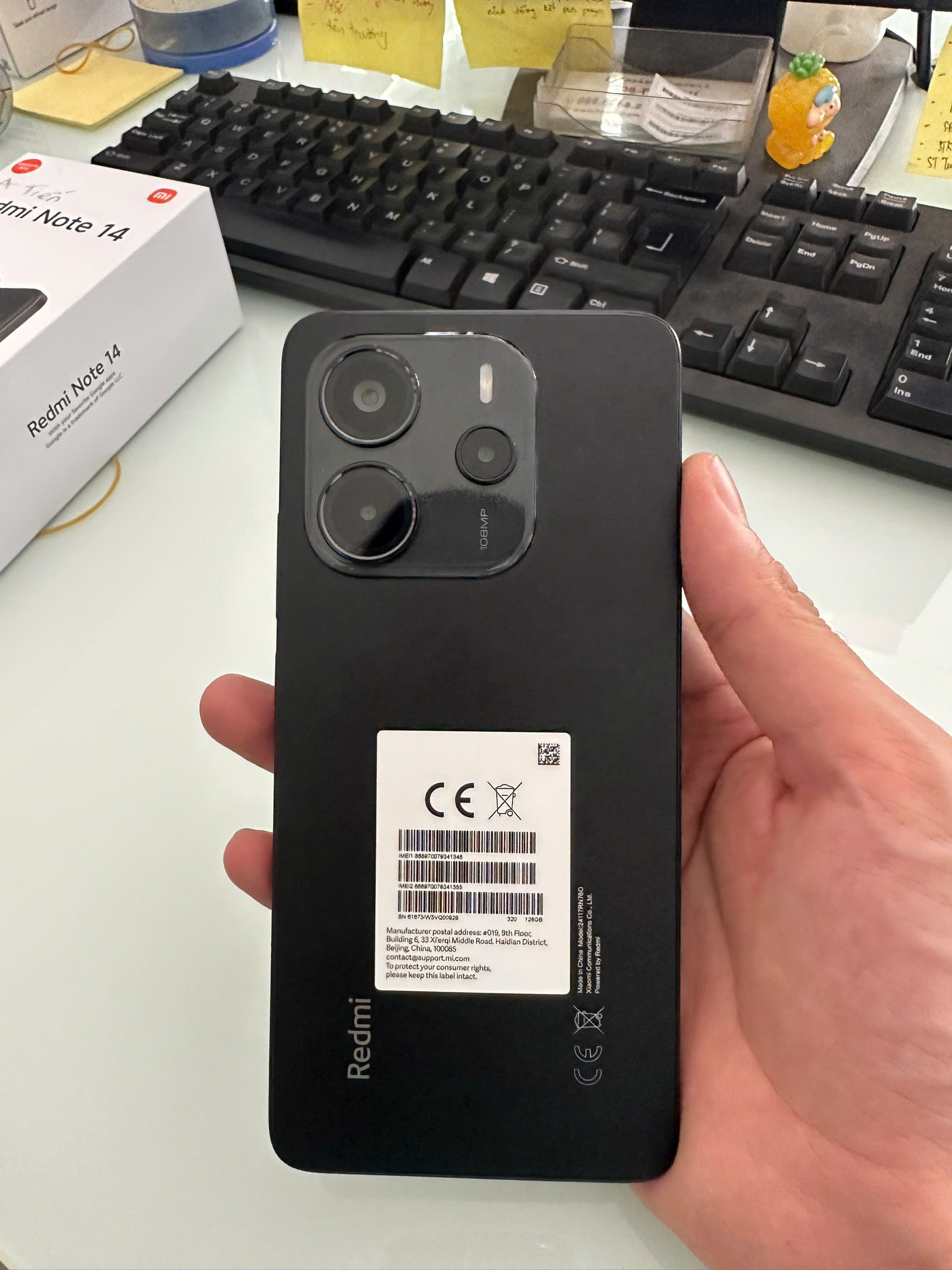 ĐIỆN THOẠI DI ĐỘNG (TEL) REDMI NOTE 14 8G/128G ĐEN/cũ 
