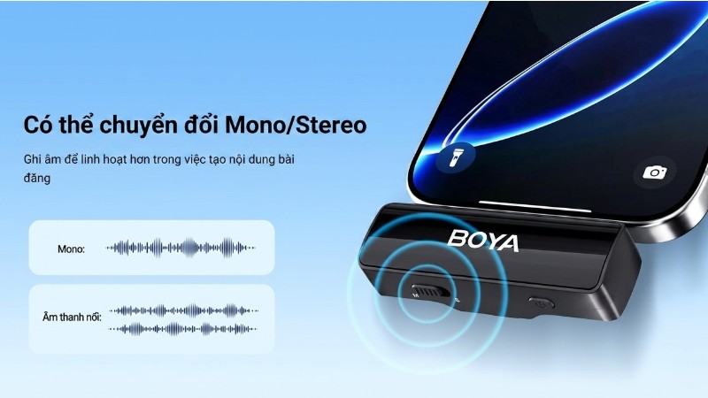 Micro thu âm không dây Boya Link 2 có lợi thế lớn ở khả năng kết nối 3 trong 1
