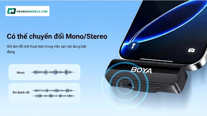 Micro thu âm không dây Boya Link 2 có lợi thế lớn ở khả năng kết nối 3 trong 1 Micro thu âm không dây Boya Link 2 có lợi thế lớn ở khả năng kết nối 3 trong 1