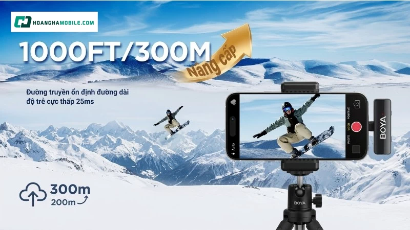 Boya Link 2 có phạm vi sử dụng khoảng 100m trong điều kiện không vật cản. Boya Link 2 có phạm vi sử dụng khoảng 100m trong điều kiện không vật cản.