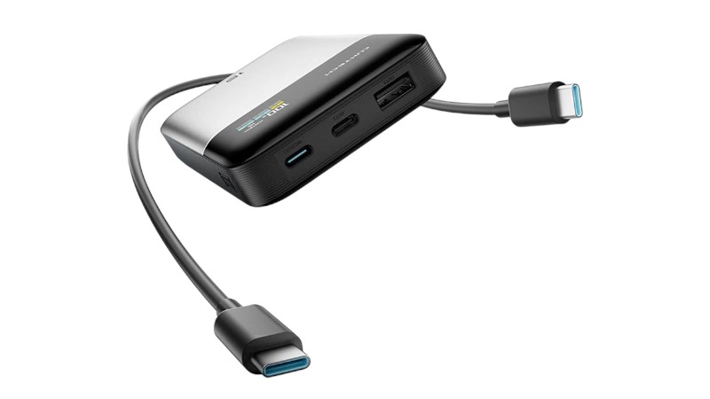 Sạc dự phòng Cuktech 15 Air PB150S 3 cổng sạc gồm 2 cổng USB-C và 1 cổng USB-A.