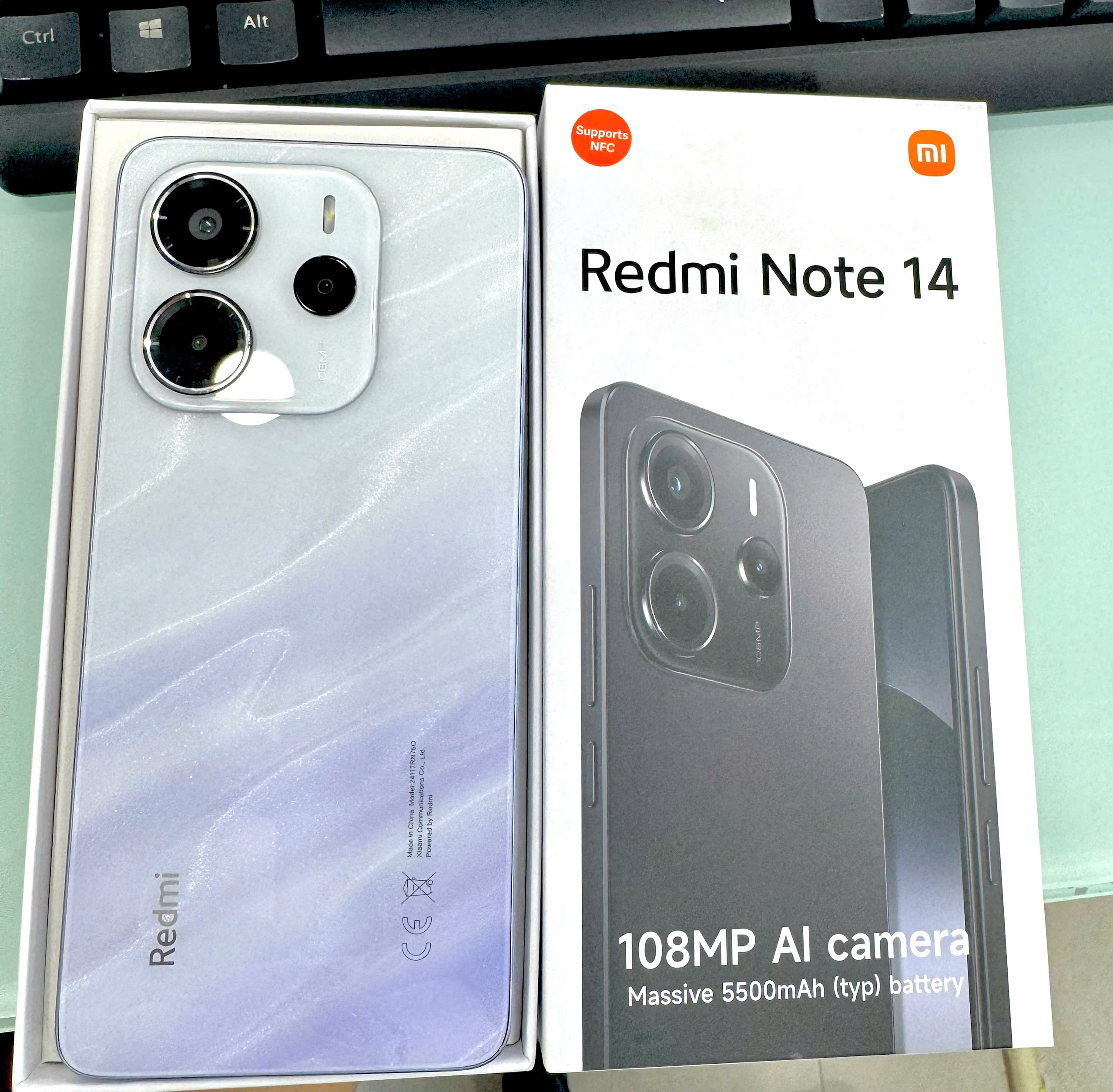 ĐIỆN THOẠI DI ĐỘNG (TEL) REDMI NOTE 14 6.67"/MTK G99 Ultra/8G/128G/108+2+2MP/20MP/5500mAh (24117RN76O)/TÍM