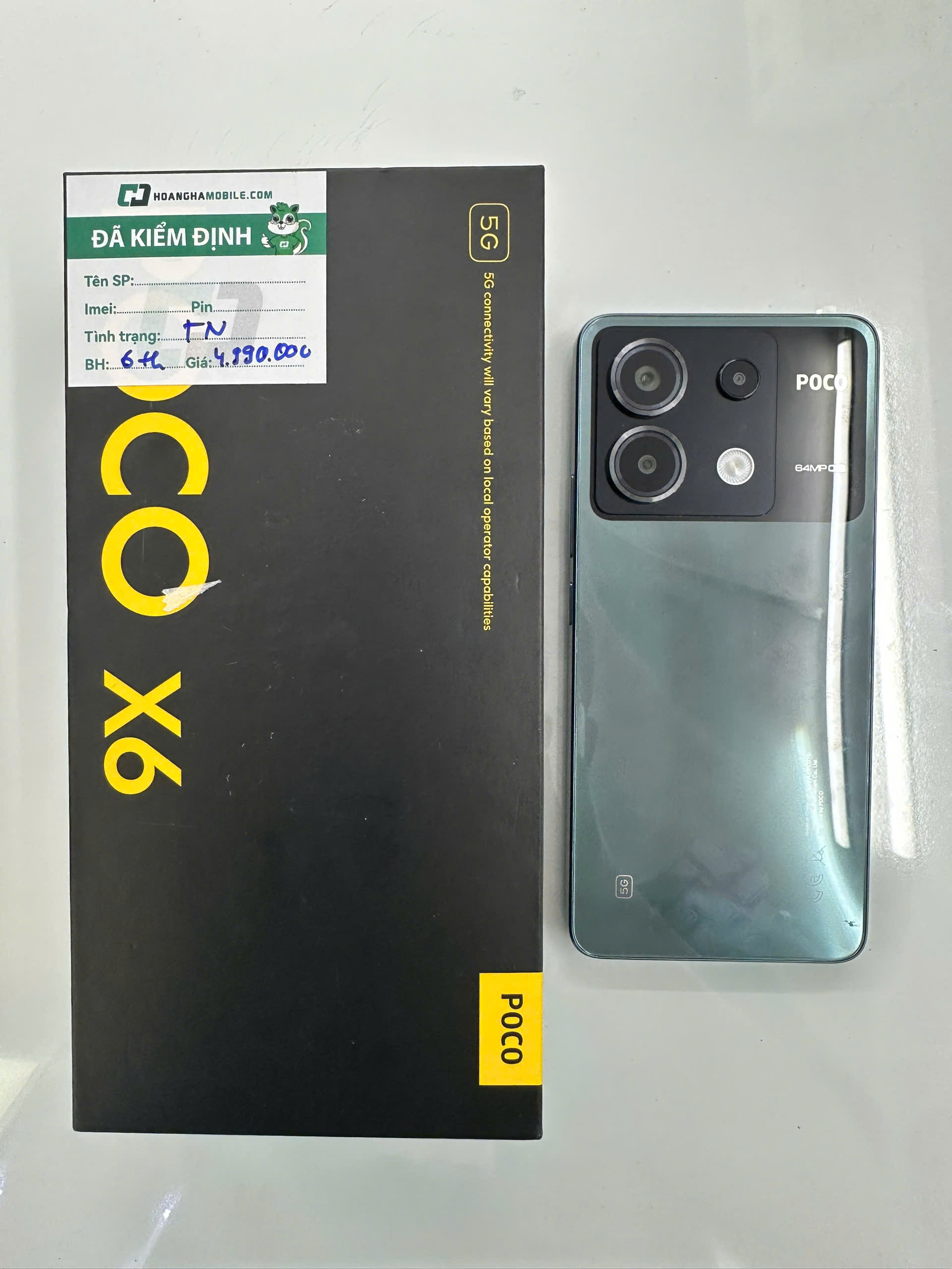 Điện thoại di động POCO X6 5G 6.67/SNAP 7S GEN 2/8G/256G/64MP+8MP+2MP/16MP/5100mAh (23122PCD1G)/XANH DƯƠNG(6941812755761) - 8678