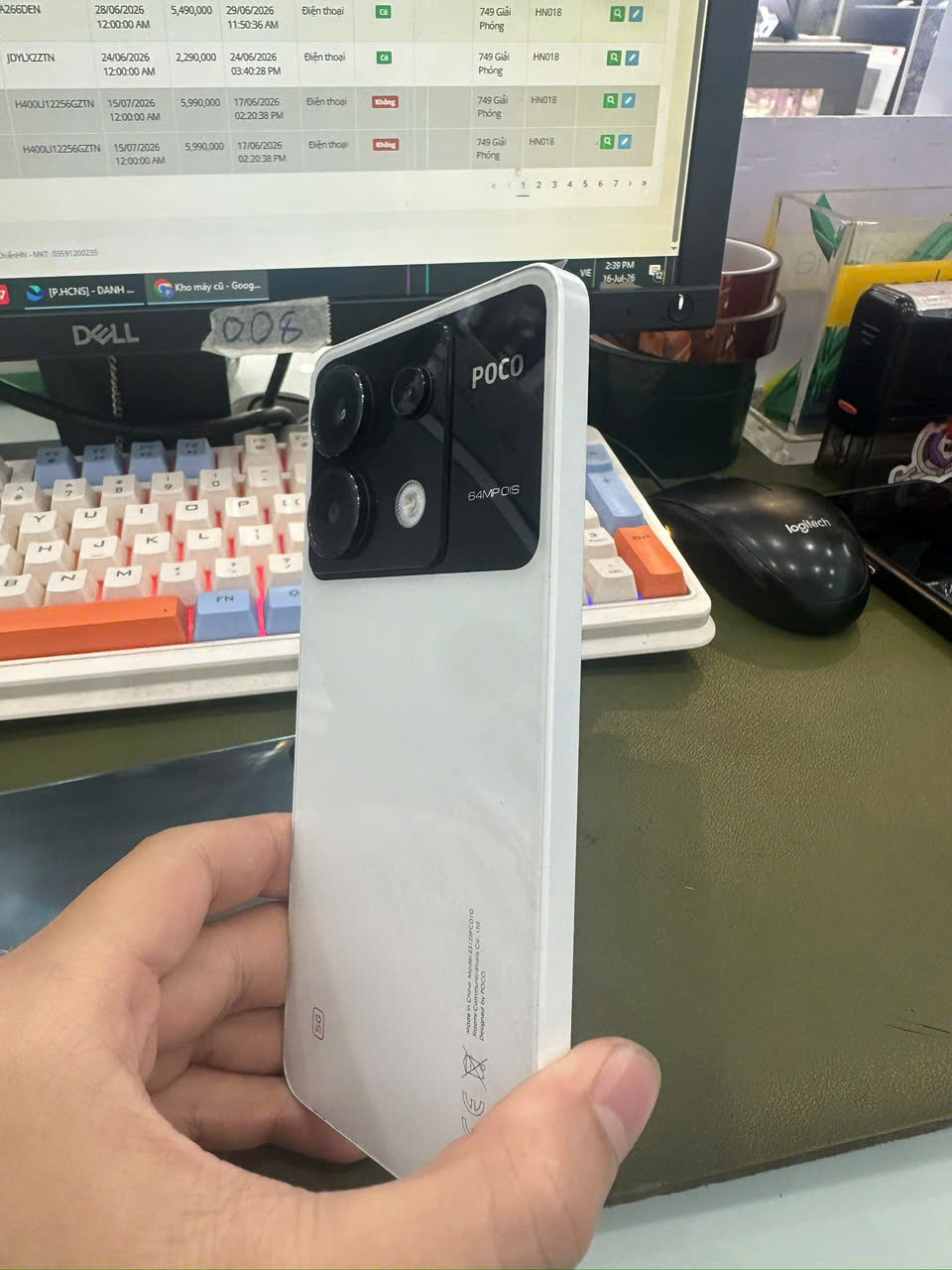 Điện thoại di động POCO X6 5G 6.67/SNAP 7S GEN 2/8G/256G/64MP+8MP+2MP/16MP/5100mAh (23122PCD1G)/TRẮNG(6941812755693) - 867837061