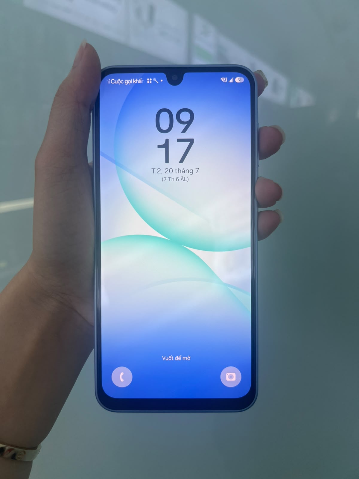 ĐTDĐ Samsung A17 LTE, SM-A175F/DS,8+128, Xanh nhạt 