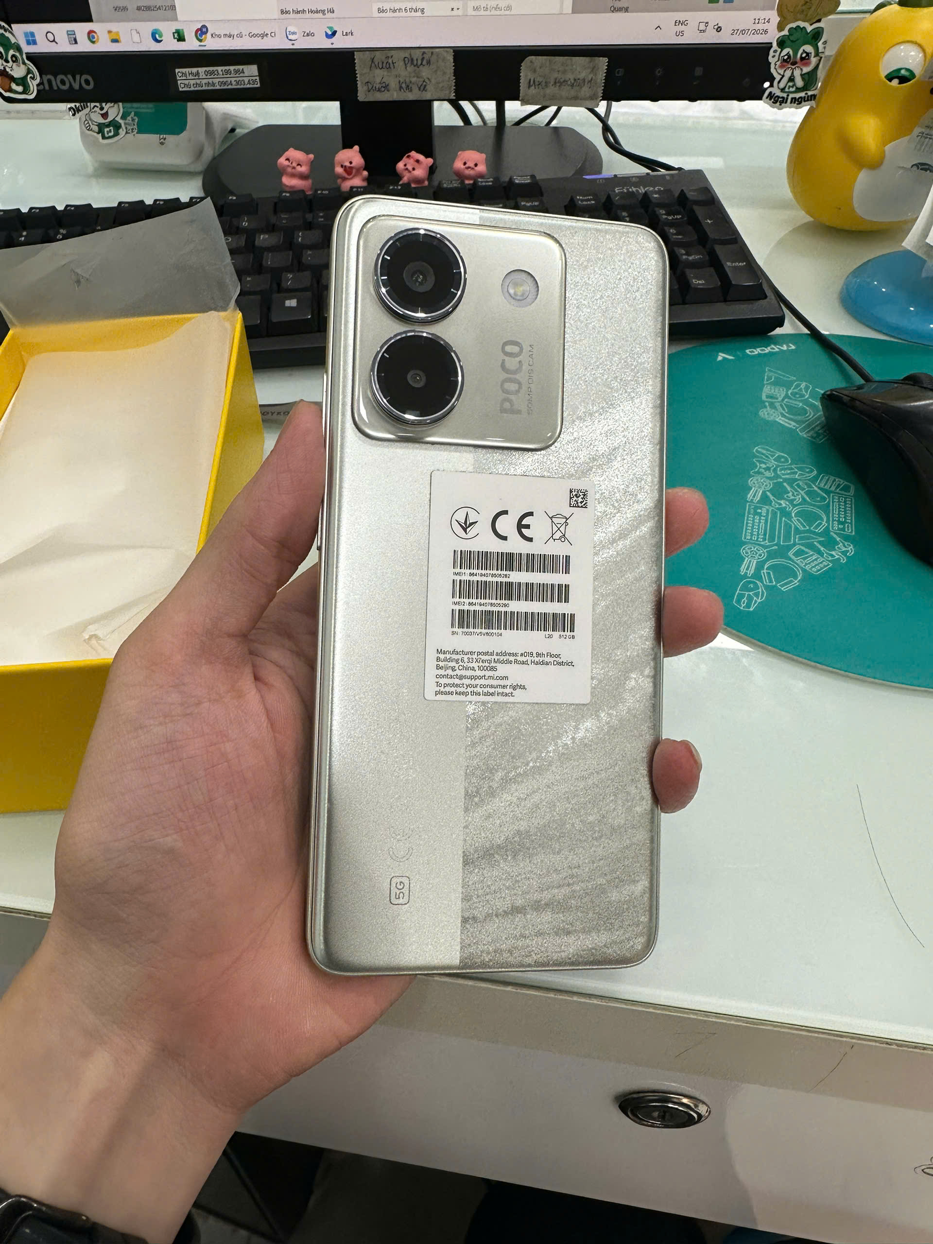 Điện thoại di động POCO M7 Pro 5G Silver 12GB RAM 512GB ROM