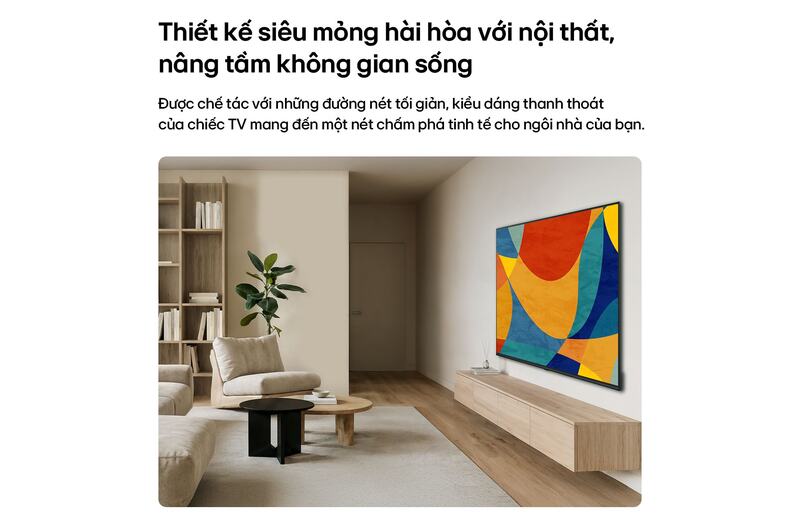 Smart Tivi LG NANO thiết kế mỏng phù hợp không gian chung.