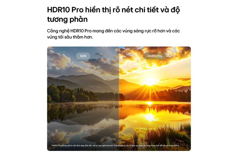 Công nghệ HDR hiển thị sắc nét hình ảnh.