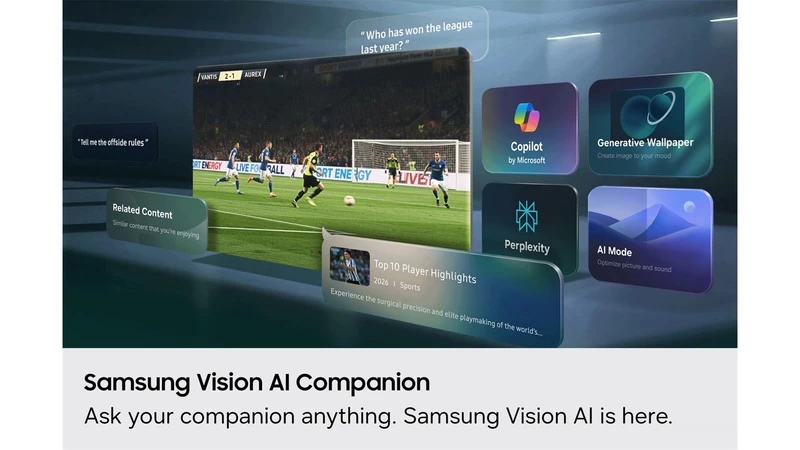 Samsung tivi Vision AI Companion. Samsung tivi Vision AI Companion.