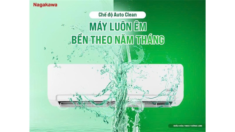 Chế độ điều  hòa auto clean hoạt động êm ái.