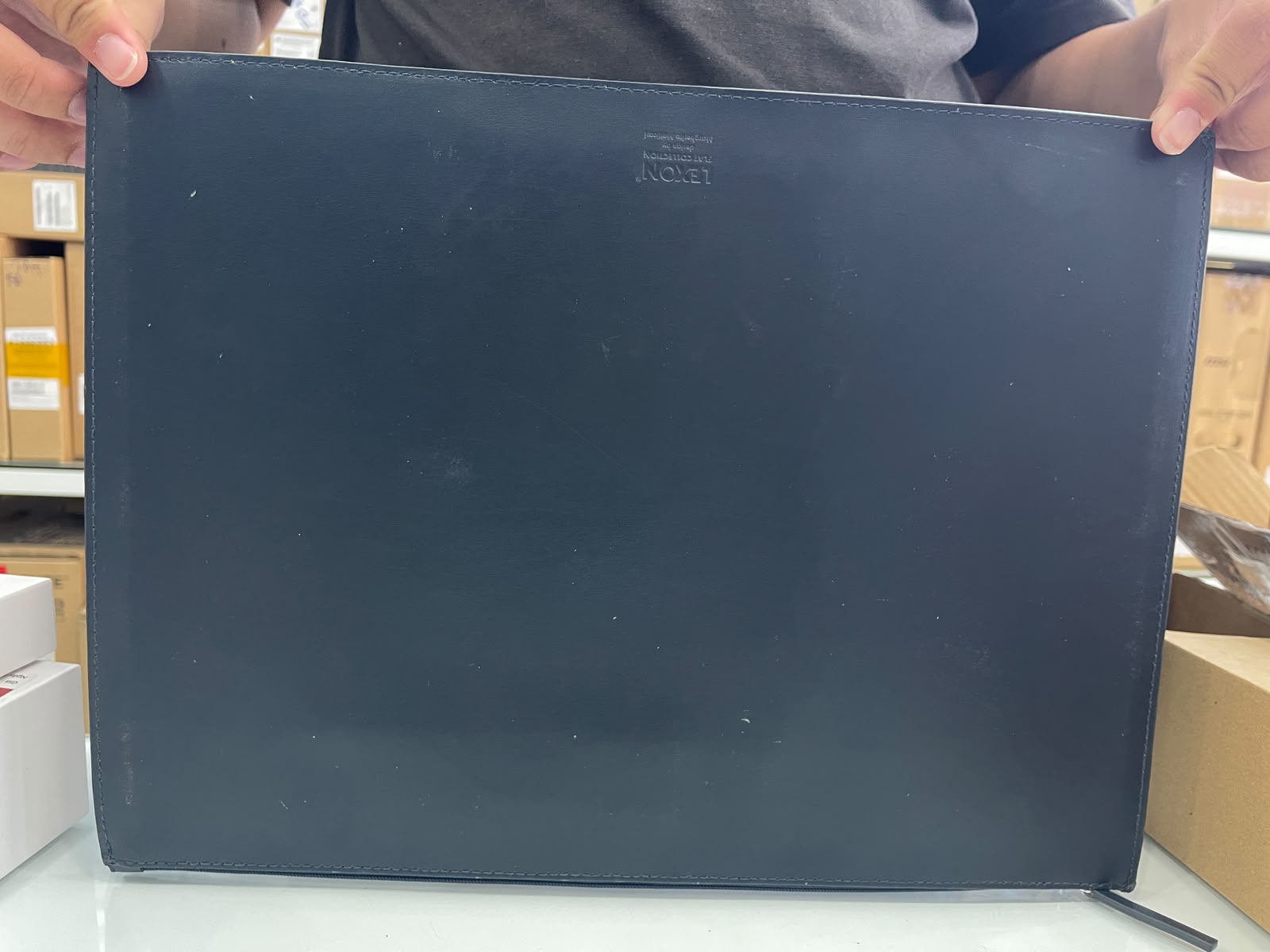 Túi xách gấp gọn Lexon Flat 14 Laptop Brief - Dark Blue