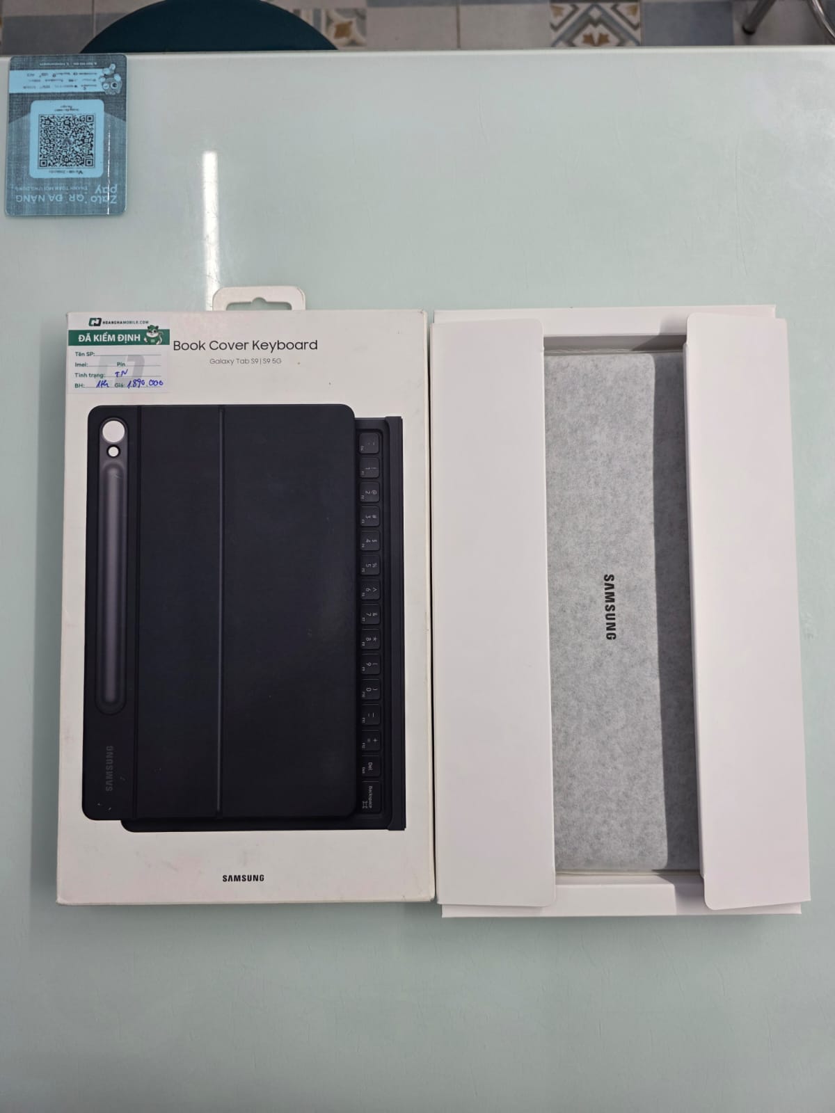 Bao da kèm bàn phím (Pad chuột) Tab S9, Đen - RF7W703JYTFCIS - EFDX715UBEGWW