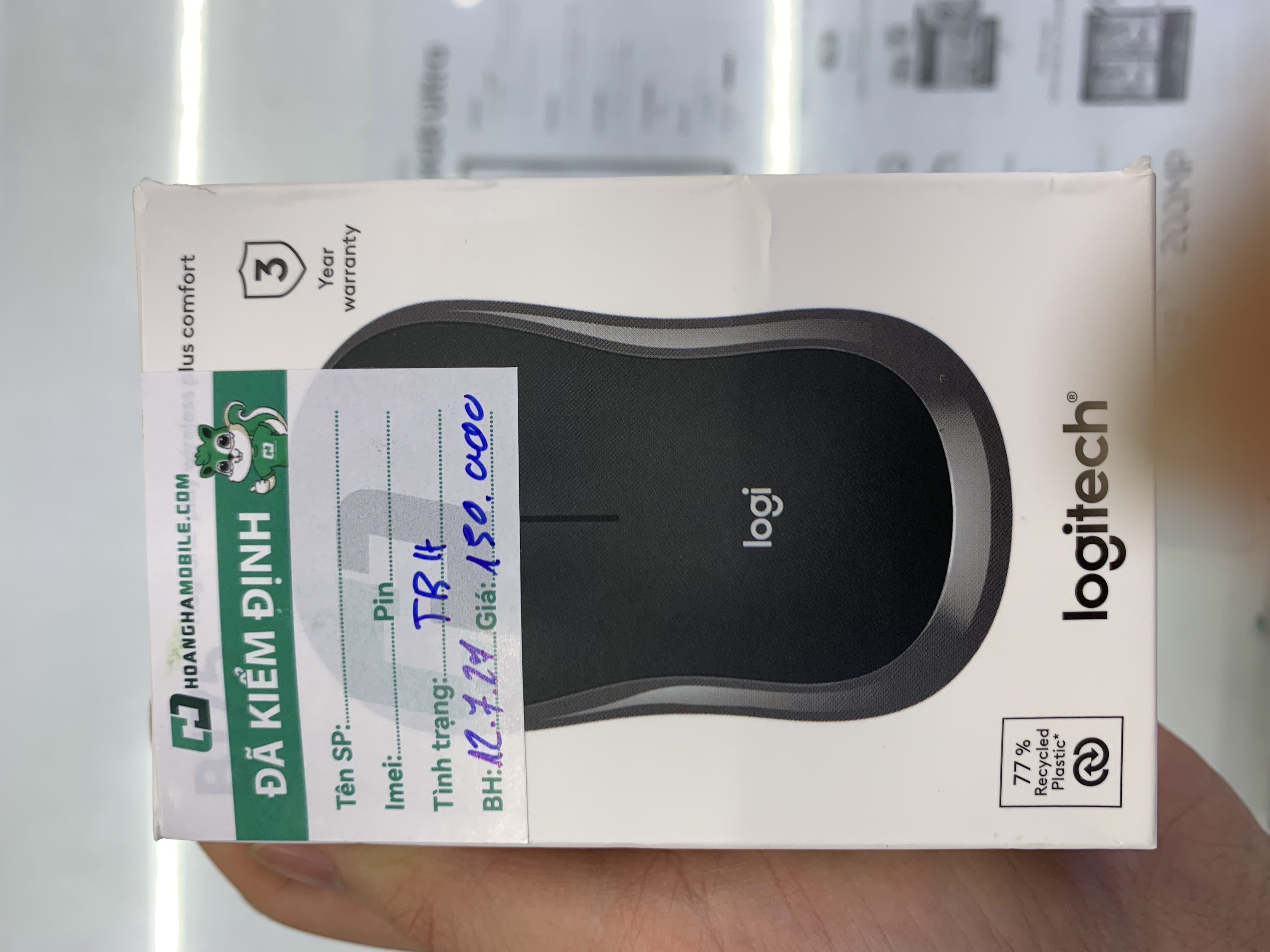 Chuột vi tính Logitech B175 Wireles/Optical/AA/Đen