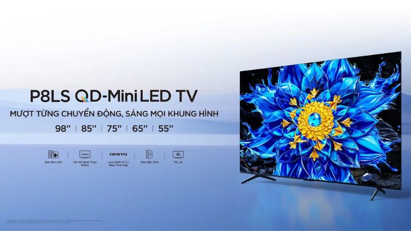 Google Tivi TCL QD-Mini Led 4K 55 inch 55P8LS.