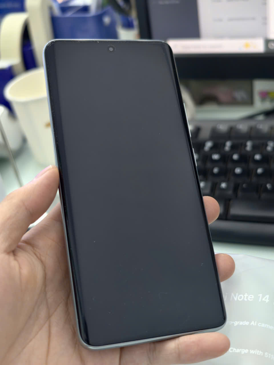 ĐIỆN THOẠI DI ĐỘNG (TEL) REDMI NOTE 14 PRO+ 5G 6.67/SNAP 7S GEN3/8G/256G/200+8+2MP/20MP/5110mAh (24115RA8EG)/XANH DƯƠNG (69325 -