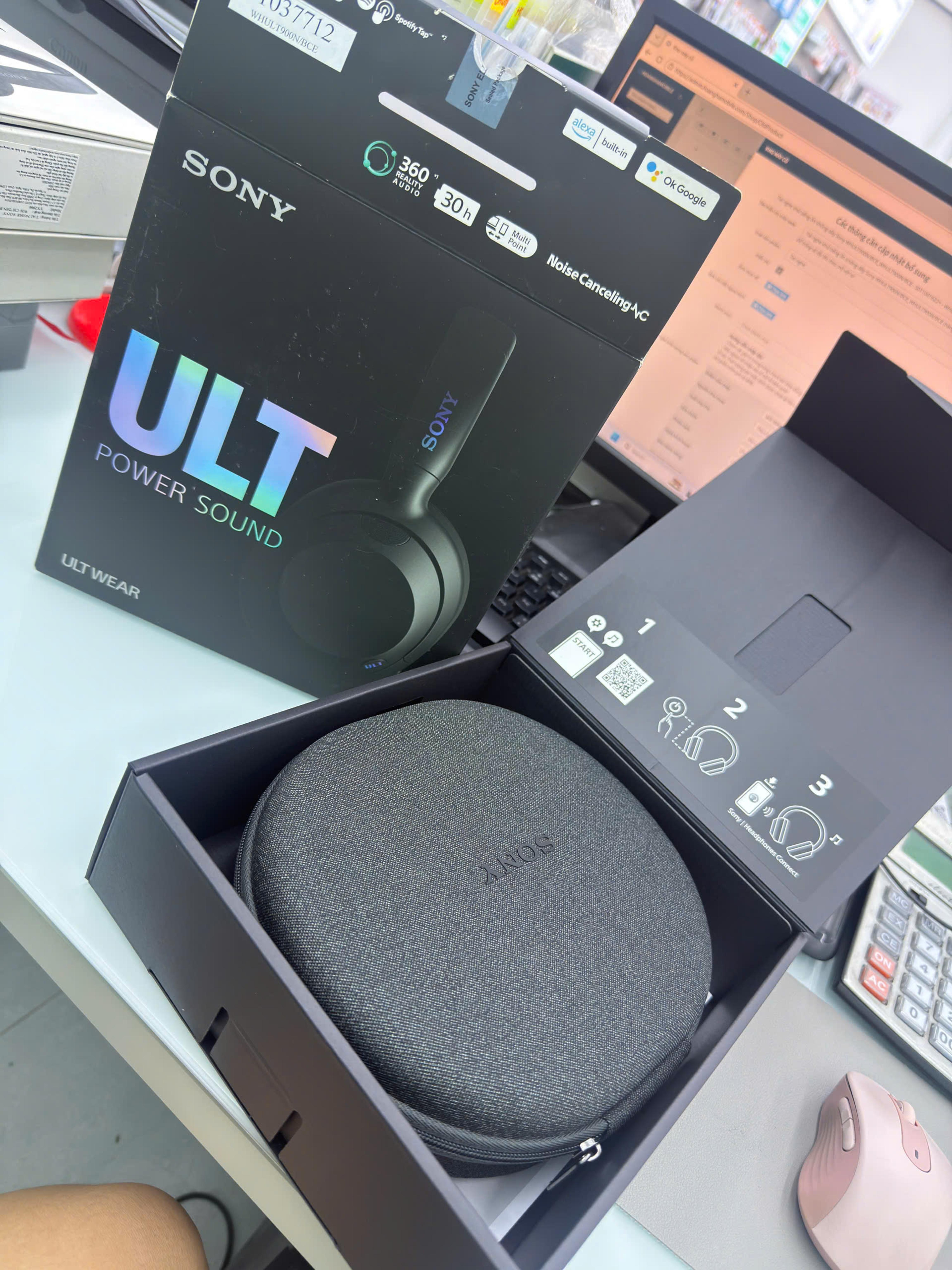Tai nghe khử tiếng ồn không dây Sony WHULT900N/BCE_WHULT900N/BCE (hàng cũ)