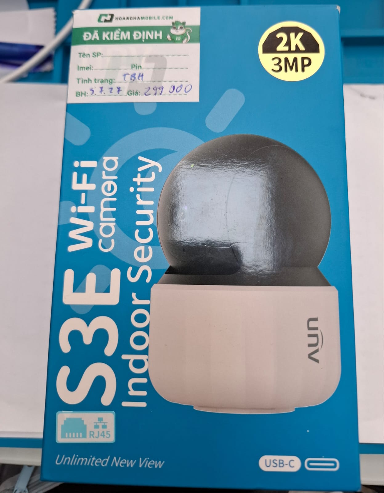 Camera IP Wifi UNV quay quét 360° trong nhà IPC-S3E-M3 Cũ