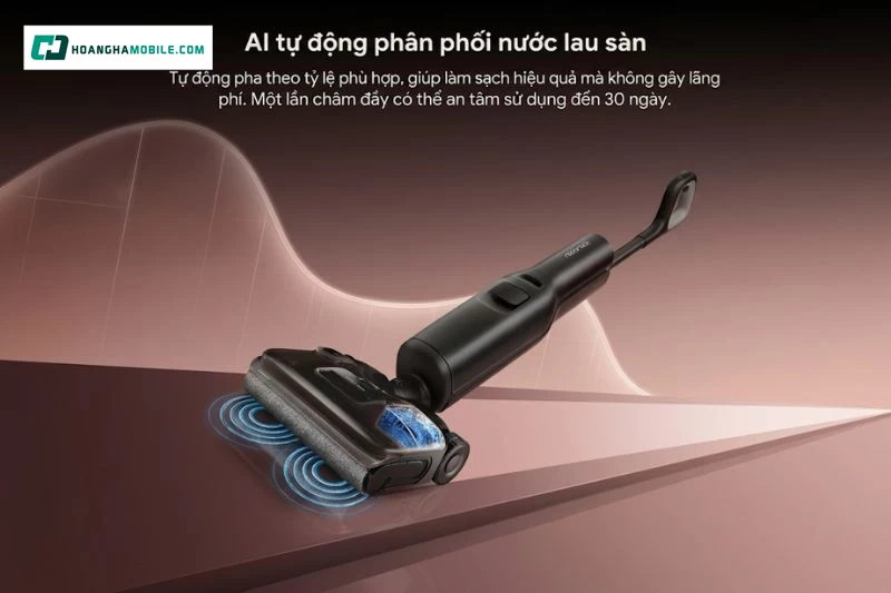 AI tự động pha nước lau sàn là điểm nâng cấp đáng giá trên Roborock F25 Pro Turbo. AI tự động pha nước lau sàn là điểm nâng cấp đáng giá trên Roborock F25 Pro Turbo.