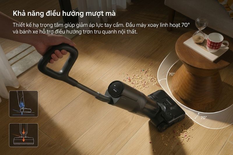 AI phát hiện bụi bẩn giúp Roborock F25 Steam điều chỉnh trải nghiệm làm sạch theo tình trạng sàn