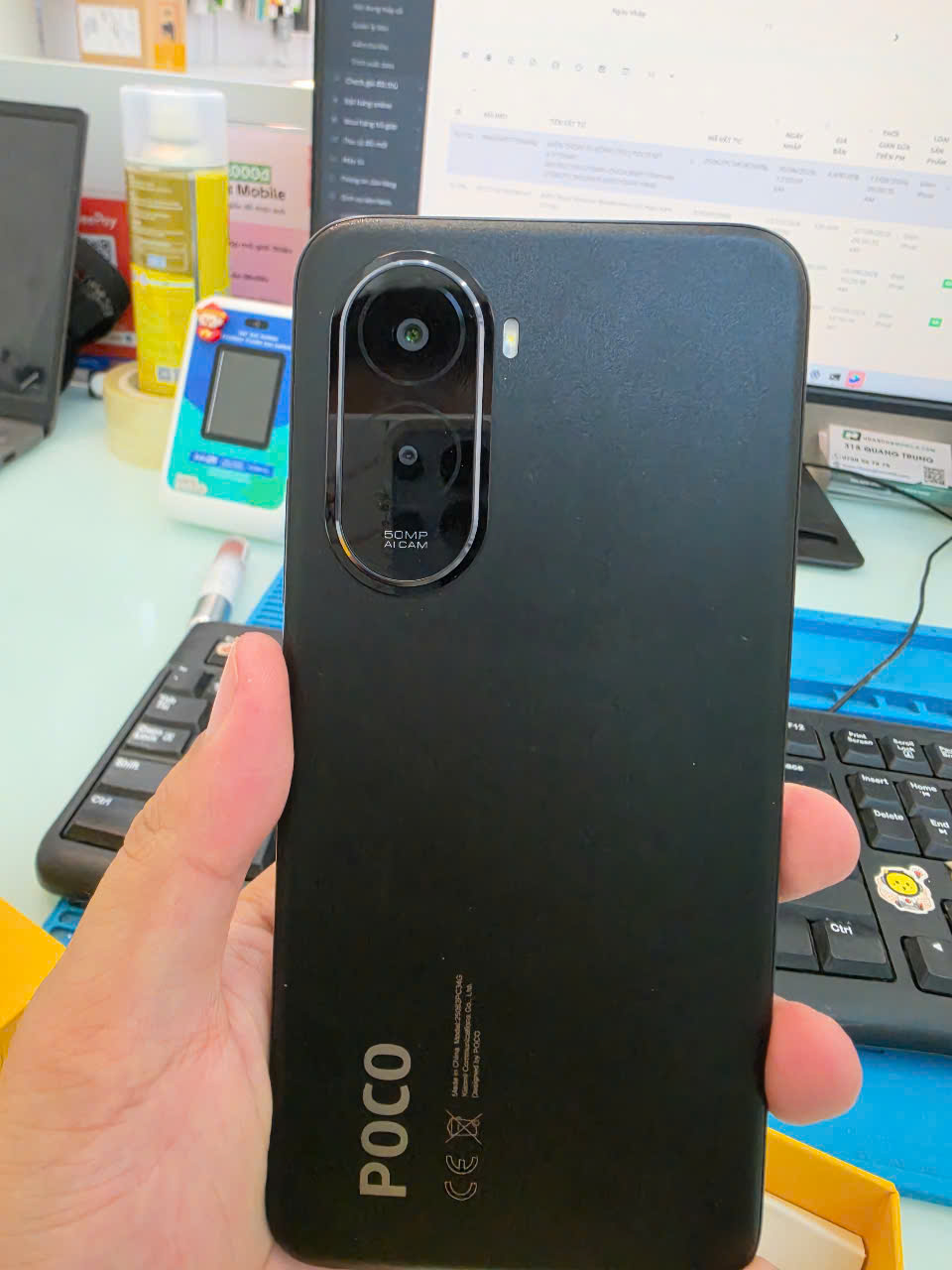 ĐIỆN THOẠI DI ĐỘNG (TEL) POCO M7 6.9"/SNAP 685/8G/256G/50MP+QVGA/8MP/7000mAh (25062PC34G)/ĐEN (6932554451868) - 866694077994682 