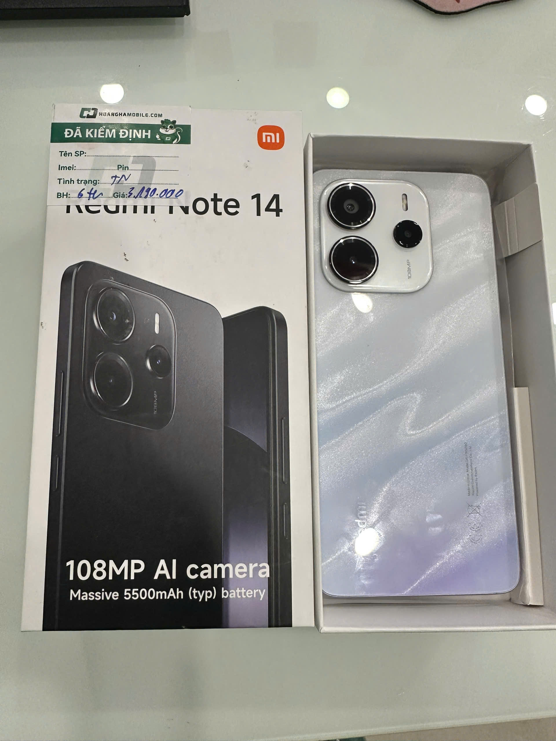 ĐIỆN THOẠI DI ĐỘNG (TEL) REDMI NOTE 14 6G/128G TÍM -Cũ