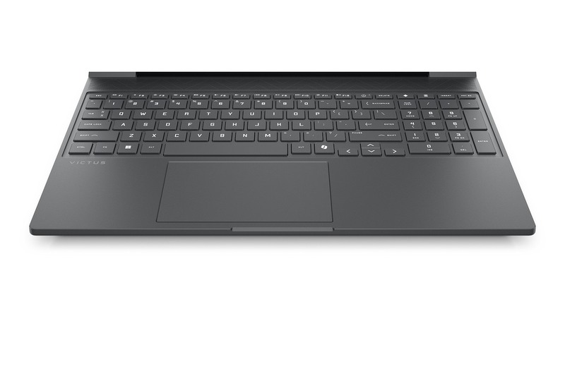Laptop HP Victus Gaming với bàn phím thiết kế đầy đủ.