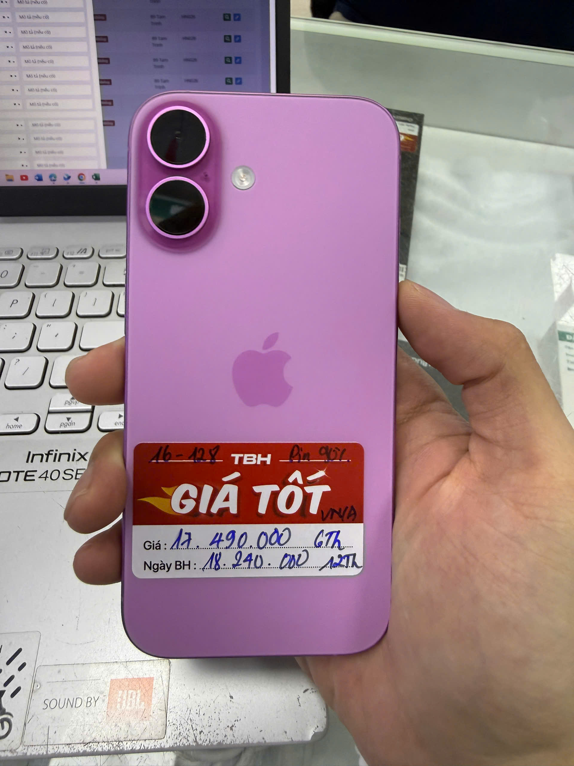 ĐTDĐ Apple iPhone 16 128GB Pink_MYEA3VN/A - SFVDNV6QG0P - MYEA3VN