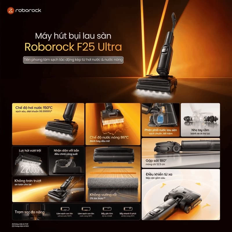 Roborock F25 Ultra thuộc phân khúc máy hút bụi lau sàn cao cấp Roborock F25 Ultra thuộc phân khúc máy hút bụi lau sàn cao cấp