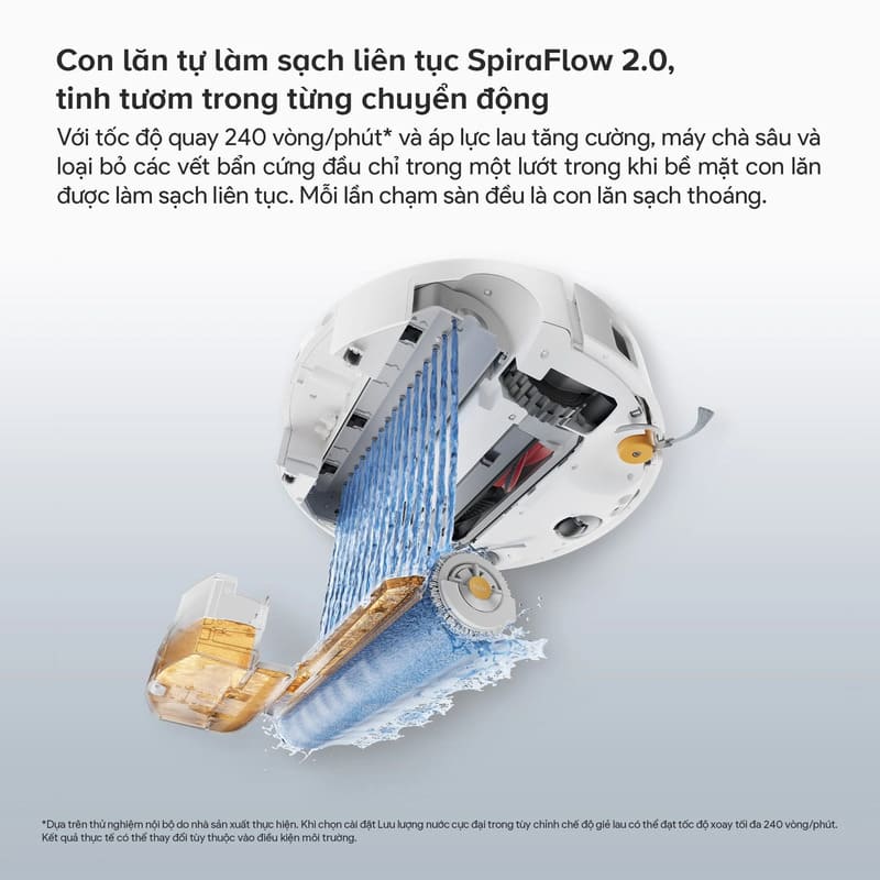 SpiraFlow 2.0 thay đổi cách Roborock Qrevo Edge 2 Flow lau sàn