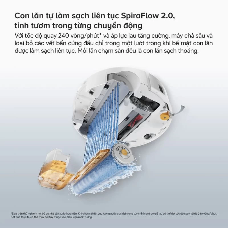 SpiraFlow 2.0 thay đổi cách Roborock Qrevo Edge 2 Flow lau sàn SpiraFlow 2.0 thay đổi cách Roborock Qrevo Edge 2 Flow lau sàn