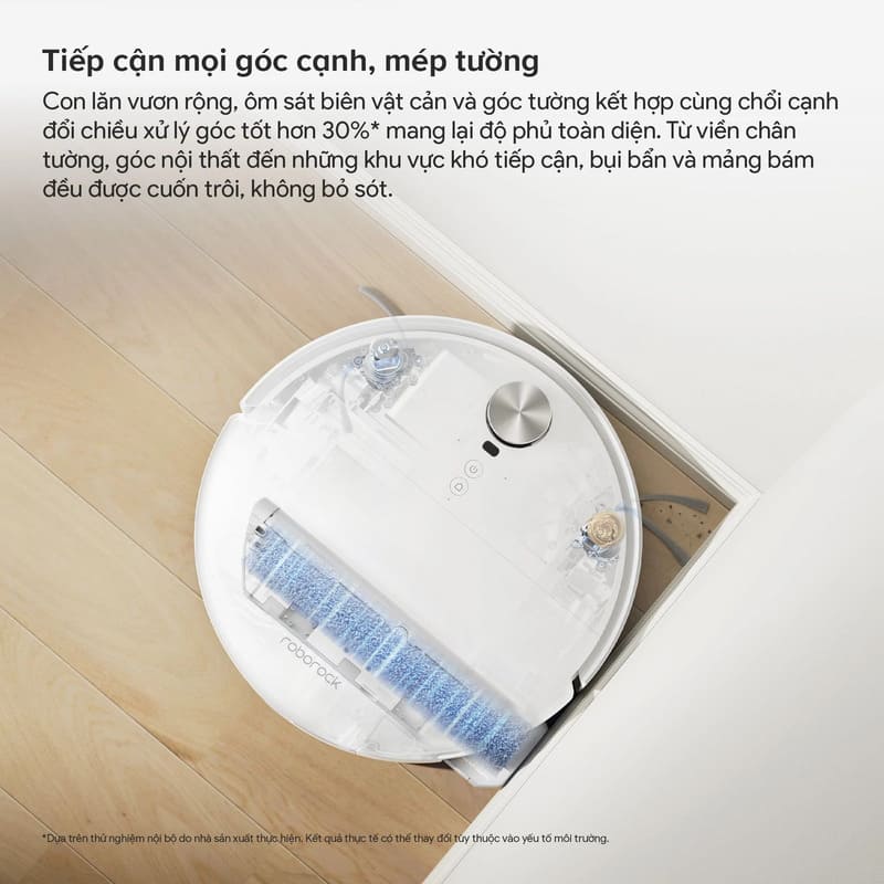 Khả năng lau cạnh và bảo vệ thảm được đầu tư kỹ trên Roborock Qrevo Edge 2 Flow