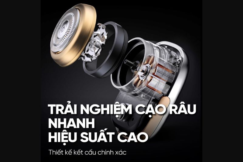 Sản phẩm sử dụng lưỡi kép nổi, kết hợp tốc độ rung khoảng 7000 vòng/phút.