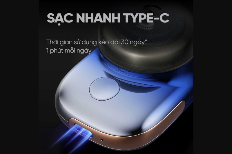 Máy hỗ trợ sạc nhanh Type-C trong khoảng 90 phút