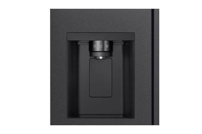 Tủ lạnh LG Side by Side 641L LSI63BLMA có thể lấy nước và làm đá tự động không cần nối đường ống