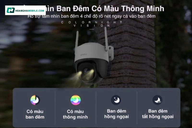 Camera IMOU S31FEP hỗ trợ chế độ ban đêm thông minh với 4 lựa chọn gồm tự động Camera IMOU S31FEP hỗ trợ chế độ ban đêm thông minh với 4 lựa chọn gồm tự động
