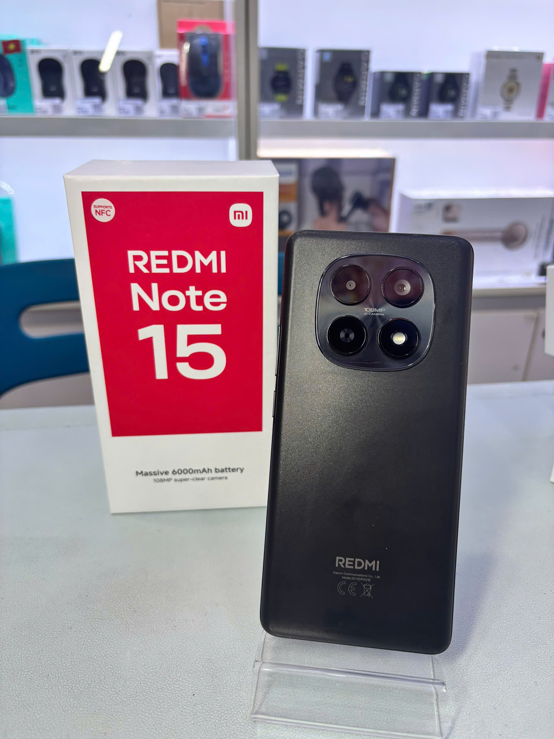 ĐIỆN THOẠI DI ĐỘNG (TEL) REDMI NOTE 15 6.77"/MTK Helio G100-Ultra/6G/128G/108MP+2MP/20MP/6000mAh (2510DRA23E)/ĐEN (6932554476113