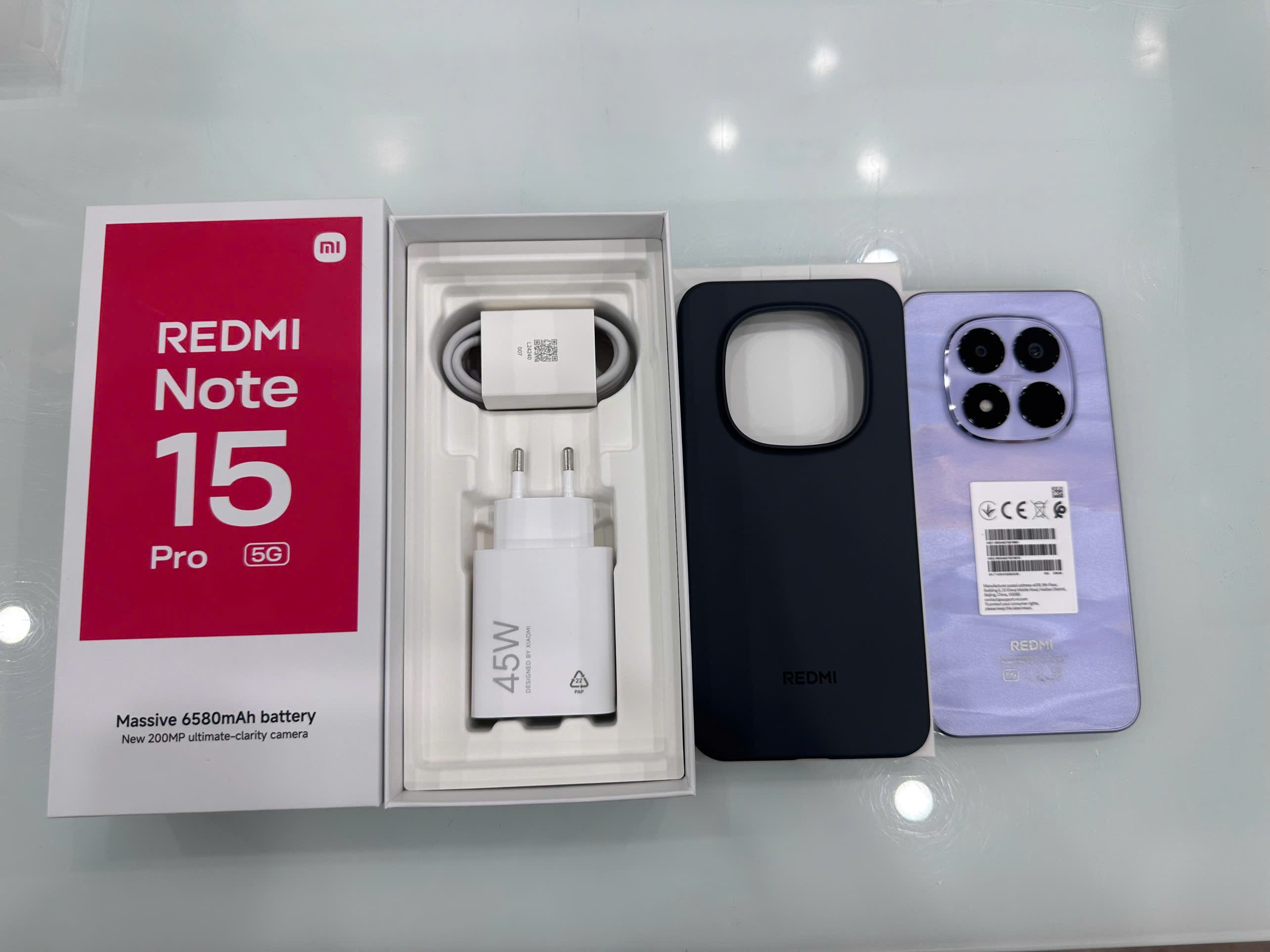 ĐIỆN THOẠI DI ĐỘNG (TEL) REDMI NOTE 15 PRO 5G 6.83/MTK D7400-Ultra/12G/256G/200MP+8MP/20MP/6580mAh (25080RABDG)/TÍM