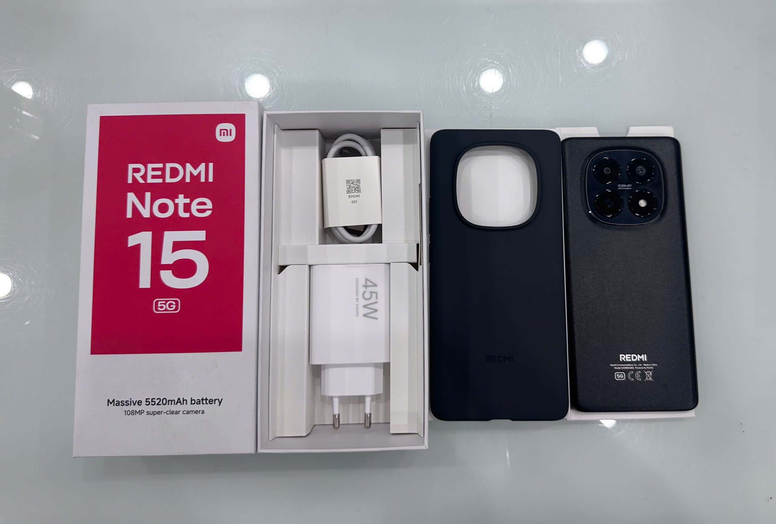 ĐIỆN THOẠI DI ĐỘNG (TEL) REDMI NOTE 15 5G 6.77"/SNAP 6 GEN 3/6G/128G/108MP+8MP/20MP/5520mAh (25098RA98G)/ĐEN