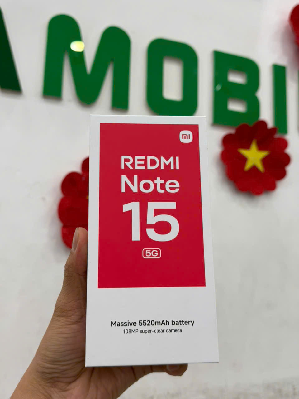 ĐIỆN THOẠI DI ĐỘNG (TEL) REDMI NOTE 15 5G 6.77"/SNAP 6 GEN 3/6G/128G/108MP+8MP/20MP/5520mAh (25098RA98G)/ĐEN (6932554469634)/TN 