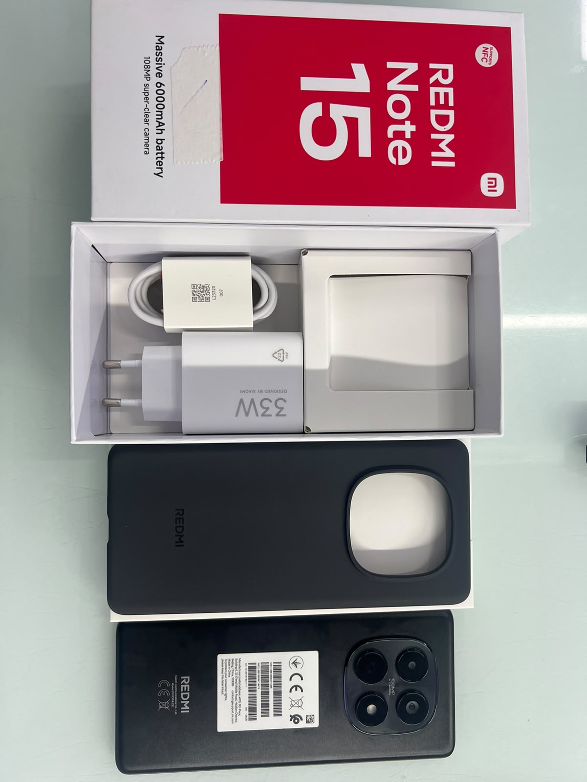 ĐIỆN THOẠI DI ĐỘNG (TEL) REDMI NOTE 15 6.77"/MTK Helio G100-Ultra/6G/128G/108MP+2MP/20MP/6000mAh (2510DRA23E)/ĐEN (6932554476113