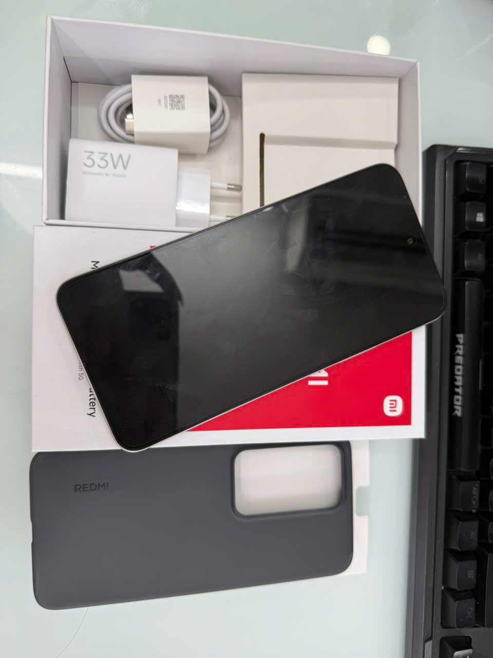 ĐIỆN THOẠI DI ĐỘNG (TEL) REDMI 15 5G 6.9"/SNAP 6S GEN 3/8G/256G/50MP+Auxiliary/8MP/7000mAh (25057RN09G)/XÁM